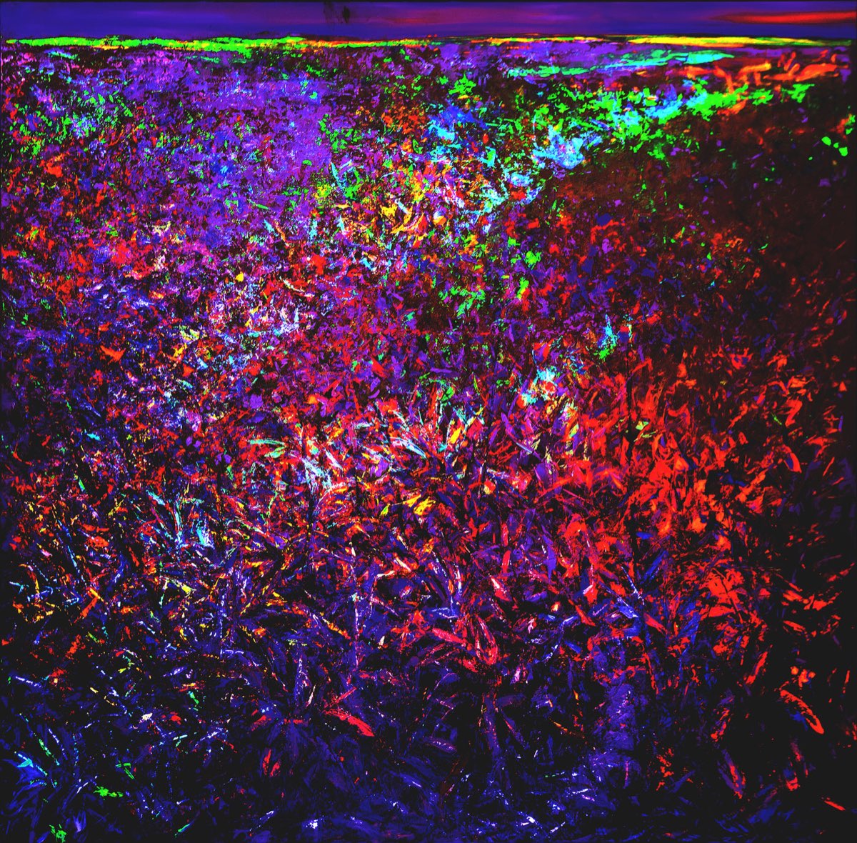 La même œuvre sous lumière noire