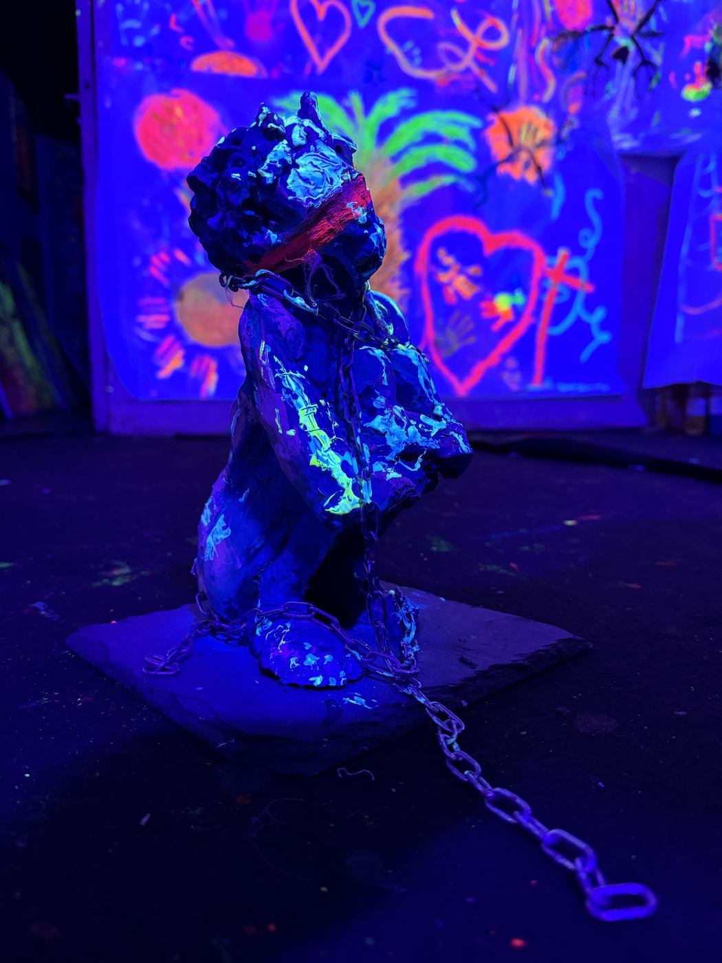 Sculpture fluorescente, sculpture de Mory